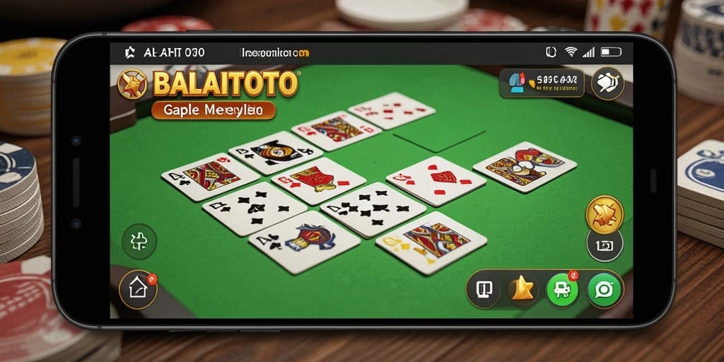 Tampilan gameplay Gaple di BALAITOTO yang menarik dan interaktif.