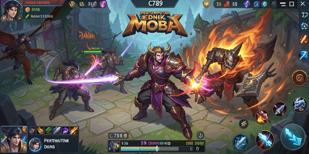 Tangkapan layar dari gameplay C789 menunjukkan aksi pertempuran yang intens.