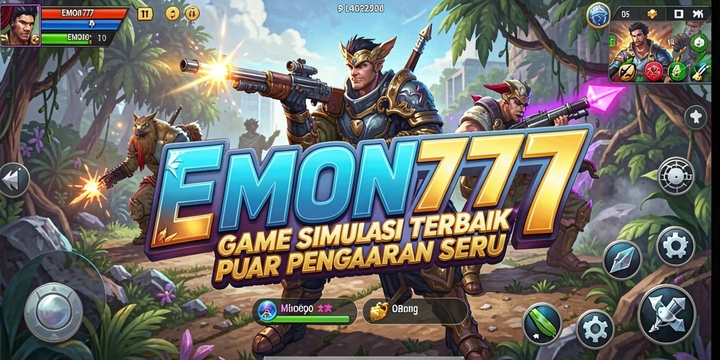 Screenshot utama EMON777 menampilkan gameplay simulasi yang imersif dan menarik.