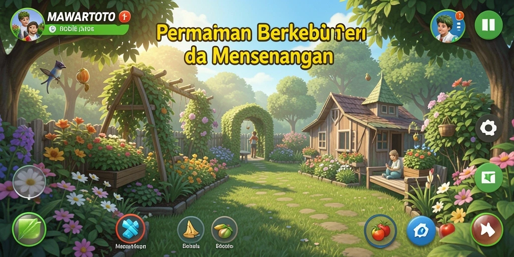 Tangkapan layar MAWARTOTO menampilkan dunia berkebun yang interaktif dan menarik.