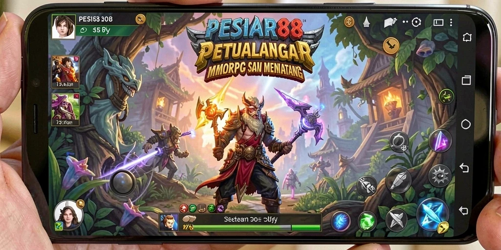 Tampilan gameplay seru dari PESIAR88 saat bertarung dengan monster.
